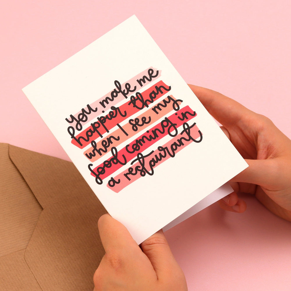Card- 'You Make Me Happier' - Valentine's Day - Oh, Laura