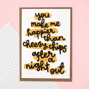 
            
                Load image into Gallery viewer, Card - &amp;#39;Cheesy Chips&amp;#39; Valentine&amp;#39;s - Oh, Laura
            
        