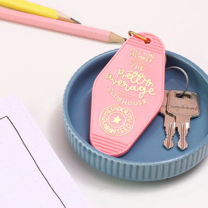 
            
                Load image into Gallery viewer, Keyring - The Pretty Average Clubhouse - Pink - Oh, Laura
            
        
