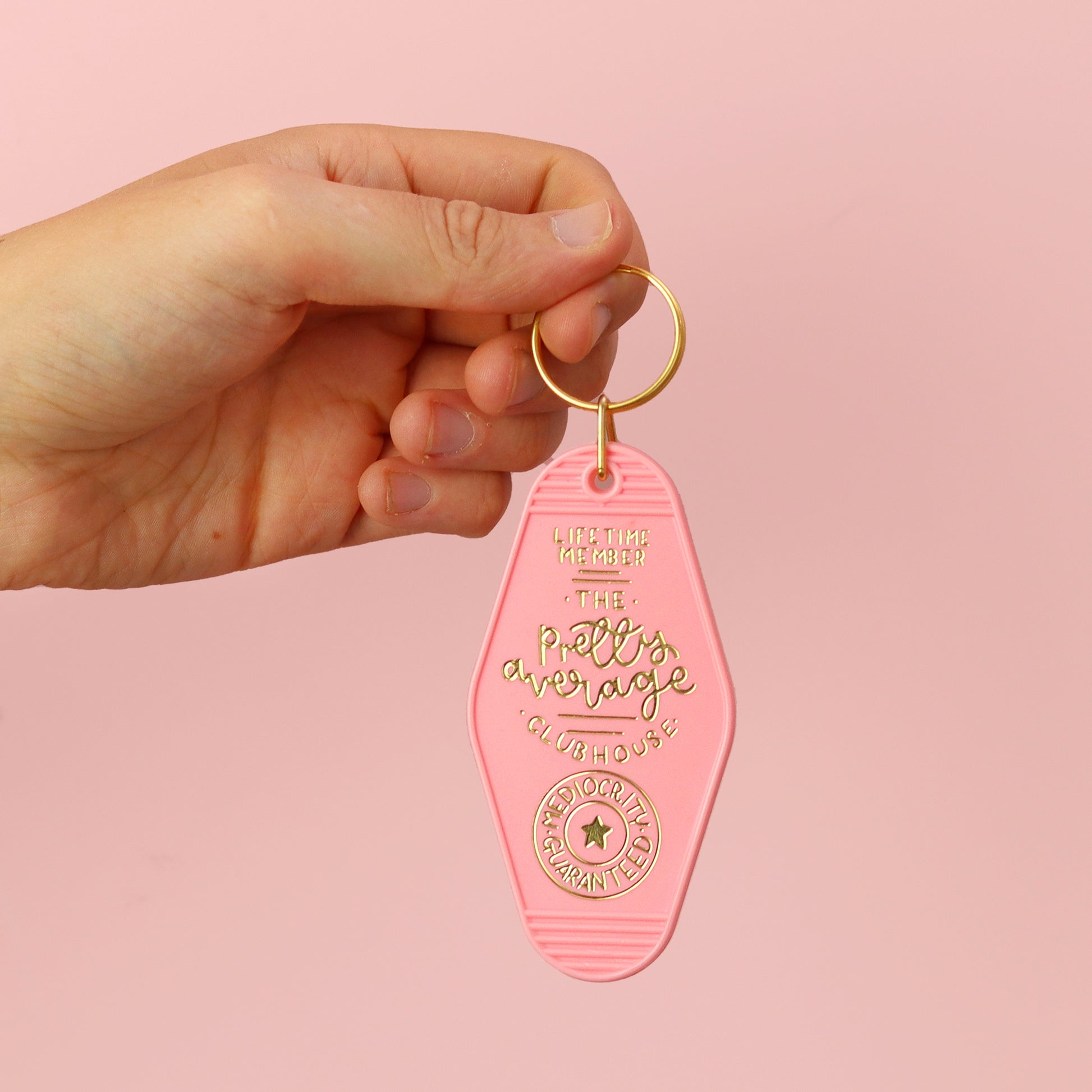 Keyring - The Pretty Average Clubhouse - Pink - Oh, Laura