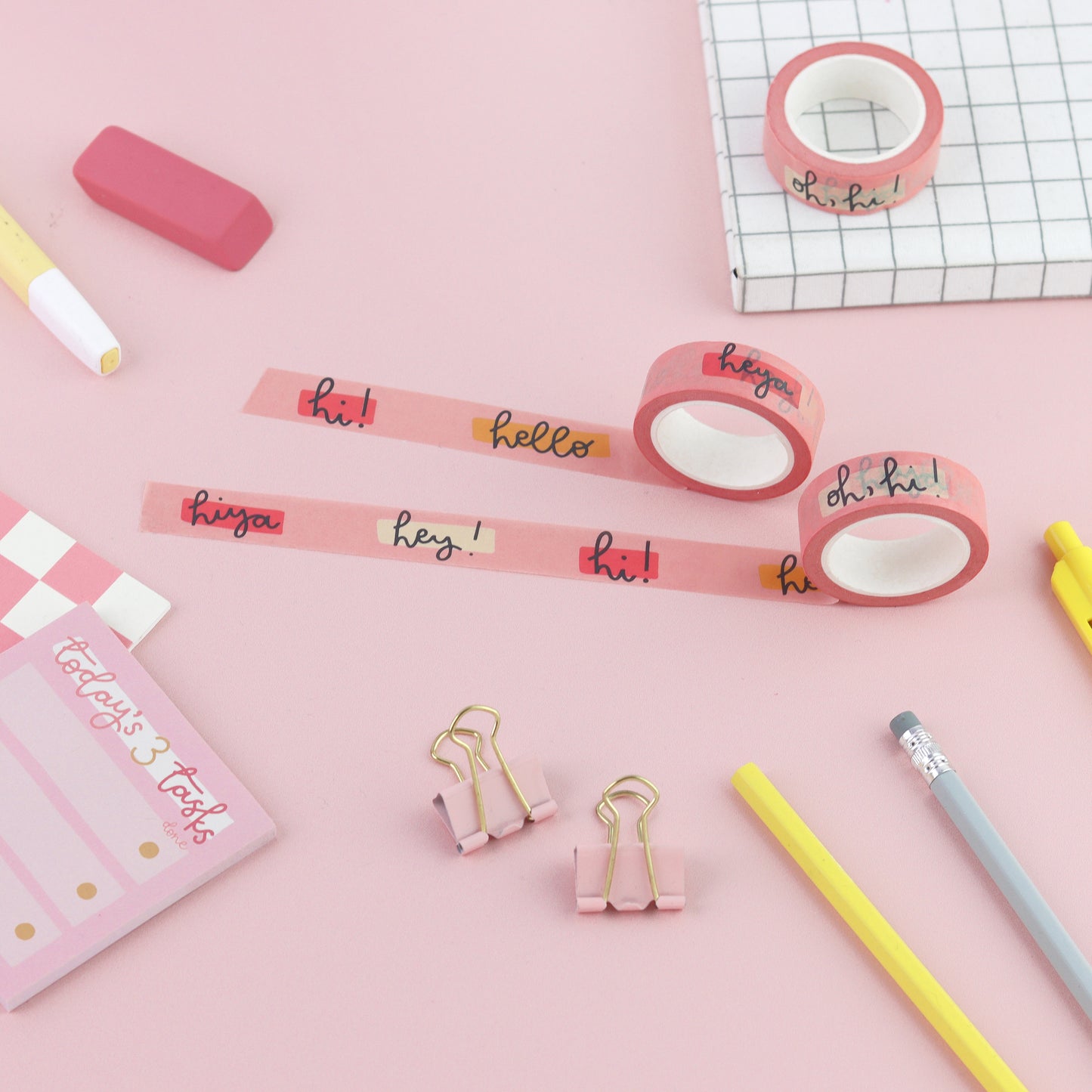 Washi Tape - Pink Hello - Oh, Laura