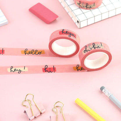 Washi Tape - Pink Hello - Oh, Laura